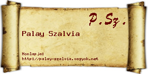 Palay Szalvia névjegykártya